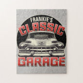 Personalisiert NAME Classic Car Garage Custom Shop Puzzle (Vertikal)