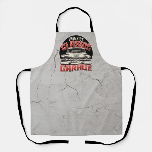 Personalisiert NAME Classic Car Garage Custom Shop Schürze (Vorderseite)