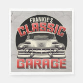 Personalisiert NAME Classic Car Garage Custom Shop Serviette (Vorderseite)