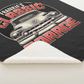 Personalisiert NAME Classic Car Garage Custom Shop Sherpadecke (3/4)
