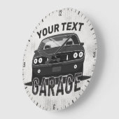 Personalisiert NAME Classic Muscle Garage Retro Große Wanduhr (Winkel)