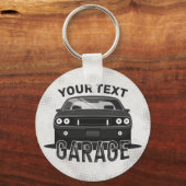Personalisiert NAME Classic Muscle Garage Retro Schlüsselanhänger (Vorderseite)