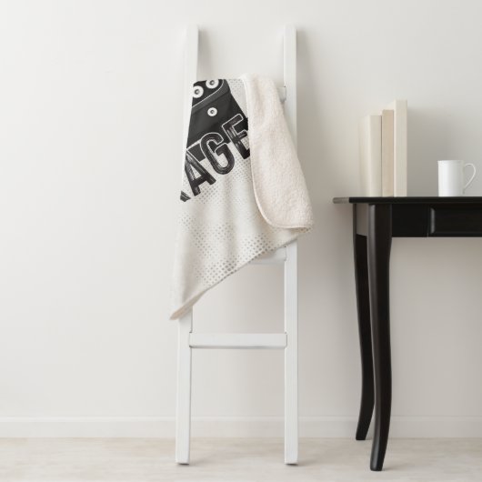 Personalisiert NAME Classic Muscle Garage Retro Sherpadecke (Beispiel)