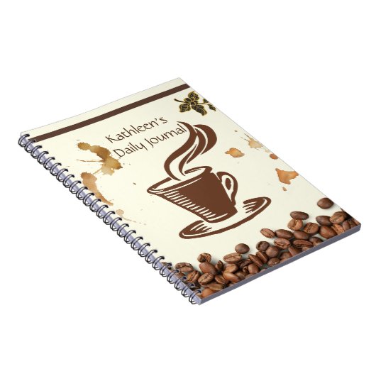 Personalisiert Name Coffee Daily Journal Notizblock (Rechte Seite)