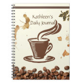 Personalisiert Name Coffee Daily Journal Notizblock (Vorderseite)