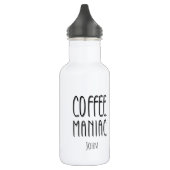 Personalisiert Name Coffee Maniac - Funny Edelstahlflasche (Links)