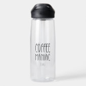 Personalisiert Name Coffee Maniac - Funny Trinkflasche (Rückseite)