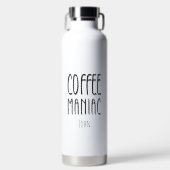 Personalisiert Name Coffee Maniac - Funny Trinkflasche (Vorderseite)
