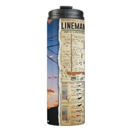 Personalisiert Name Company Lineman Thermosbecher