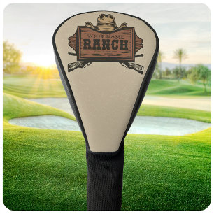 Personalisiert NAME Cowboy Guns Western Ranch Zeic Golf Headcover
