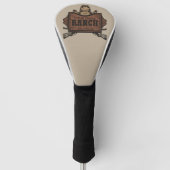 Personalisiert NAME Cowboy Guns Western Ranch Zeic Golf Headcover (Vorderseite)