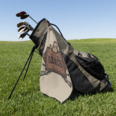 Personalisiert NAME Cowboy Guns Western Ranch Zeic Golfhandtuch (Gras)