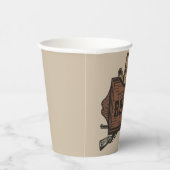 Personalisiert NAME Cowboy Guns Western Ranch Zeic Pappbecher (Rechts)