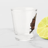 Personalisiert NAME Cowboy Guns Western Ranch Zeic Schnapsglas (Links)