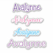 Personalisiert Name Decal Custom Times Vier Aufkle Aufkleber (Vorderseite)