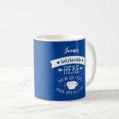 Personalisiert Name Deep Blue Hot Chocolate Tasse (VorderseiteRechts)