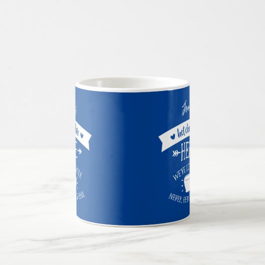 Personalisiert Name Deep Blue Hot Chocolate Tasse (Mittel)