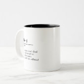 Personalisiert Name Definition benutzerdefiniertes Zweifarbige Tasse (Vorderseite Links)
