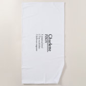 Personalisiert Name Definition für Strandhandtüche Strandtuch (Vorderseite)