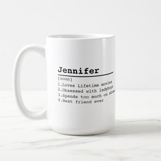 Personalisiert Name Definition Kaffee Tasse (Links)