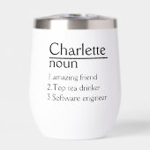 Personalisiert Name Definition Tumbler (Vorderseite)