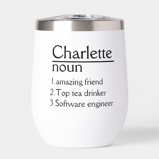 Personalisiert Name Definition Tumbler (Vorderseite)