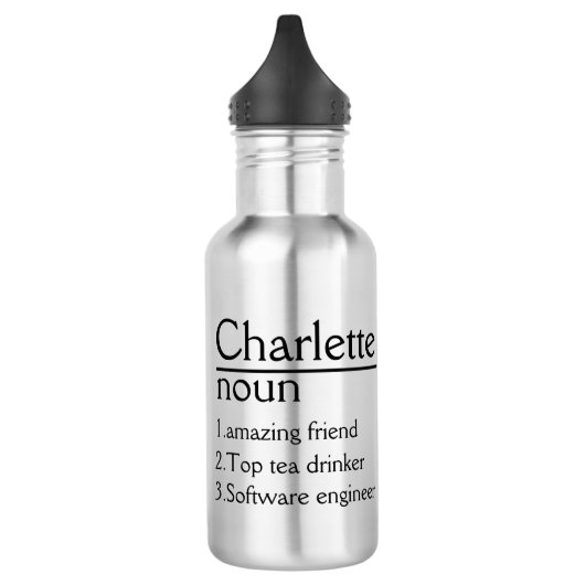 Personalisiert Name Definition Tumbler Edelstahlflasche (Links)