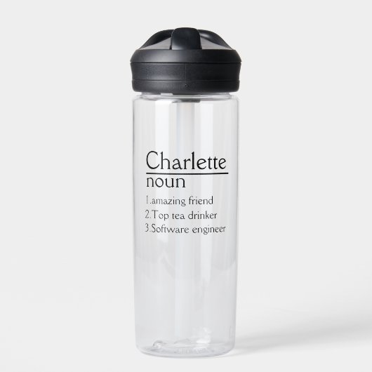 Personalisiert Name Definition Tumbler Trinkflasche (Vorderseite)