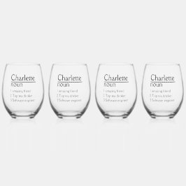 Personalisiert Name Definition Tumbler Weinglas Ohne Stiel