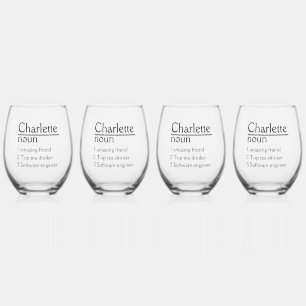 Personalisiert Name Definition Tumbler Weinglas Ohne Stiel