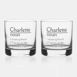 Personalisiert Name Definition Tumbler Whiskyglas