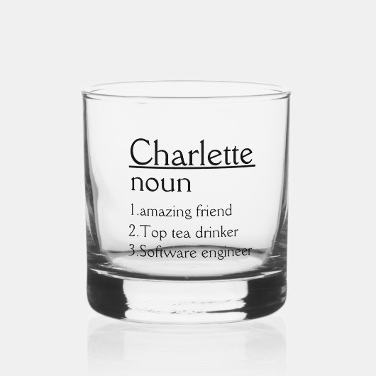 Personalisiert Name Definition Tumbler Whiskyglas (Rückseite)