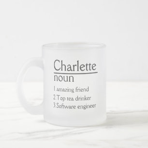 Personalisiert Name Definition weiße Tasse