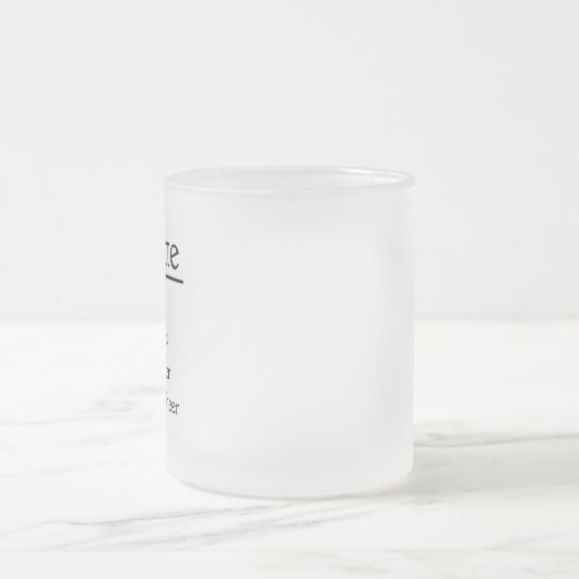 Personalisiert Name Definition weiße Tasse (Mittel)