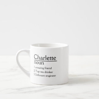 Personalisiert Name Definition weiße Tasse