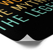 Personalisiert Name der Frau Der Mythos Die Legend Poster (Ecke)