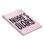 PERSONALISIERT NAME DIARY CUSTOM NOTEBOOK NOTIZBLOCK (Rechte Seite)