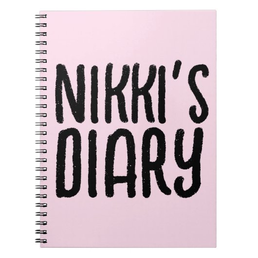 PERSONALISIERT NAME DIARY CUSTOM NOTEBOOK NOTIZBLOCK (Vorderseite)