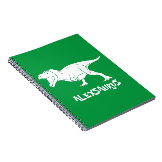 Personalisiert Name Dinosaurier-Notebook Notizblock (Rechte Seite)