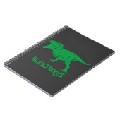 Personalisiert Name Dinosaurier-Notebook Notizblock (Linke Seite)