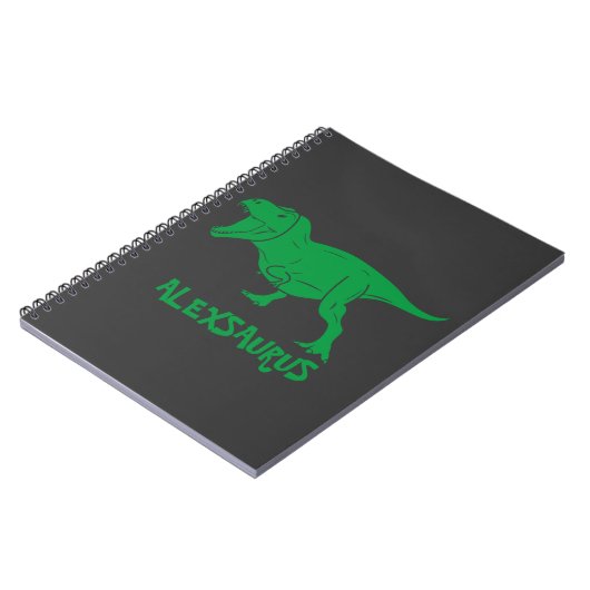 Personalisiert Name Dinosaurier-Notebook Notizblock (Linke Seite)