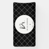 Personalisiert Name Dr. Minimalistisch Doctor Absc Banner (Vertikal)