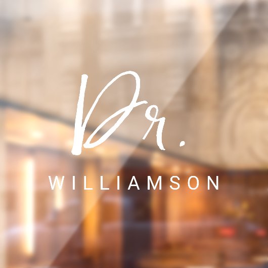 Personalisiert Name Dr. Minimalistisch Doctor Absc Fensteraufkleber (Blatt 2)