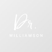 Personalisiert Name Dr. Minimalistisch Doctor Absc Fensteraufkleber (Blatt)