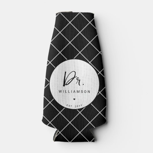 Personalisiert Name Dr. Minimalistisch Doctor Absc Flaschenkühler (Vorderseite)