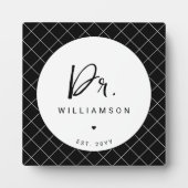 Personalisiert Name Dr. Minimalistisch Doctor Absc Fotoplatte (Vorderseite)