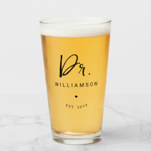 Personalisiert Name Dr. Minimalistisch Doctor Absc Glas