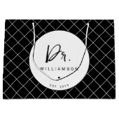 Personalisiert Name Dr. Minimalistisch Doctor Absc Große Geschenktüte (Vorderseite)