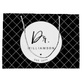 Personalisiert Name Dr. Minimalistisch Doctor Absc Große Geschenktüte (Rückseite)