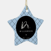 Personalisiert Name Dr. Minimalistisch Doctor Absc Keramik Ornament (Rechts)